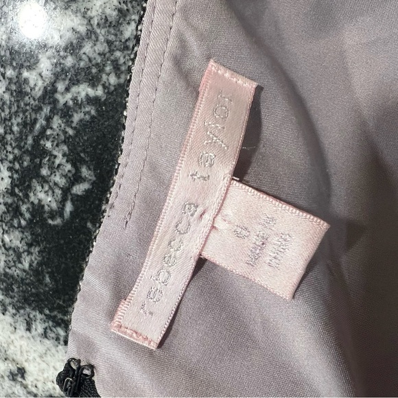 Rebecca Taylor Short Sleeve Tweed Mini Dress With Rosettes Hemline - Picture 14 of 16